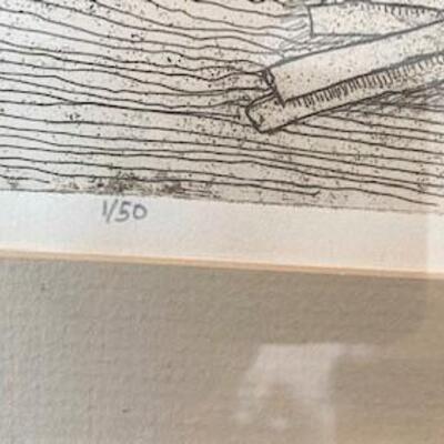 LOT#16LR: "Saw Mill 1/50"Arthur Geisert Signed Etching