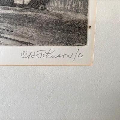 LOT#28LR: Numbered Etching C.H. Johnson