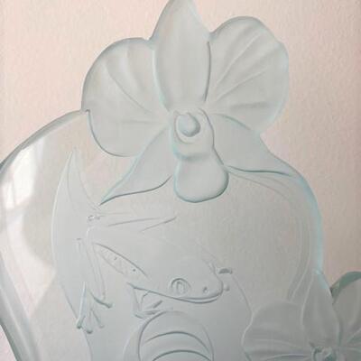 LOT#35LR: Glass Mural Mounted on Sandstone