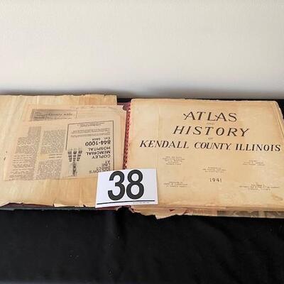 LOT#38LR: 1941 Atlas & History Kendall Co, IL