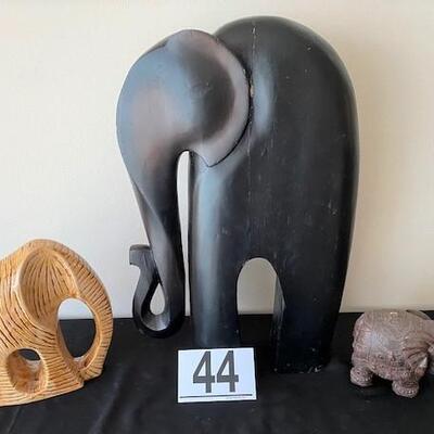 LOT#44LR: 3 Piece Elephant Lot