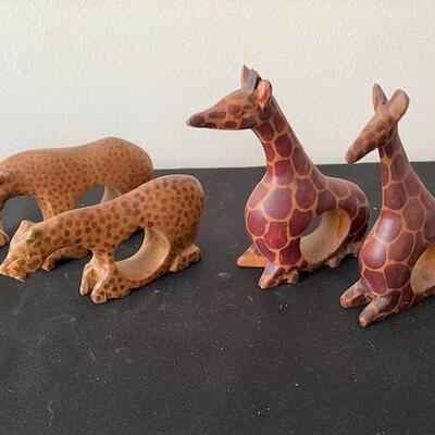 LOT#51LR: Safari Animal Napkin Holders.