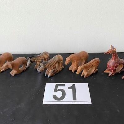 LOT#51LR: Safari Animal Napkin Holders.