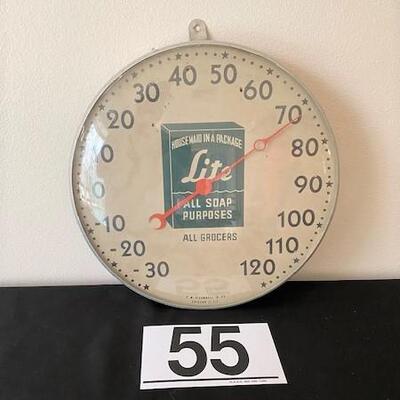 LOT#55LR: Vintage Lite Soap Thermometer