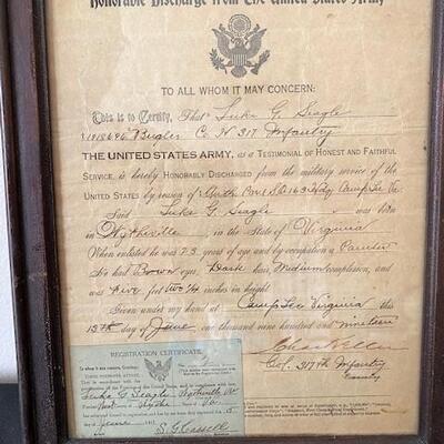 LOT#57LR: Marked J.W. York & Son World War I Bugle (with provenance)
