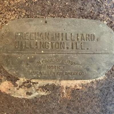 LOT#69SU: Freeman Hilliard Milk Can