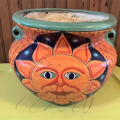 LOT#72SU: Painted Glazed Pot #2