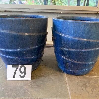 LOT#79SU: Pair of Glazed Pots