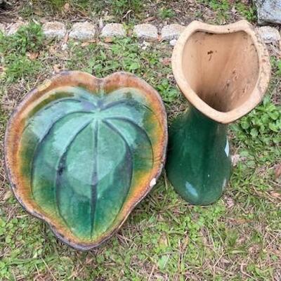 LOT#86B: Terracotta Glazed Bird Bath