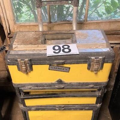 LOT#98G: Stanley Tool Chest on Wheels