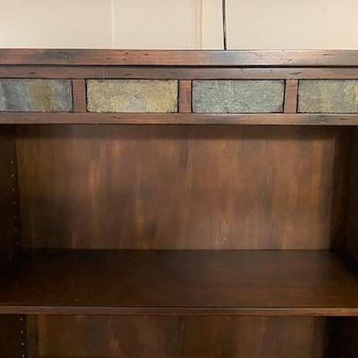LOT#126MB: Four Shelves Bookshelf with Stone Inlay #2
