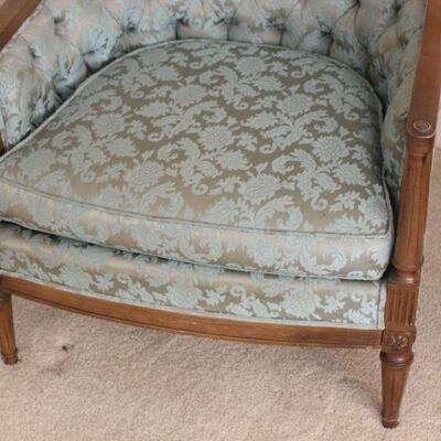 Lot 23 Vintage Regency Sam Moore Tufted Back Armchair #2