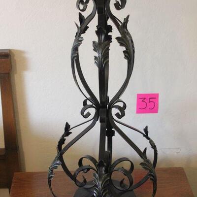 Lot 34 XL 46"T Iron Base Vintage Table Lamp #2