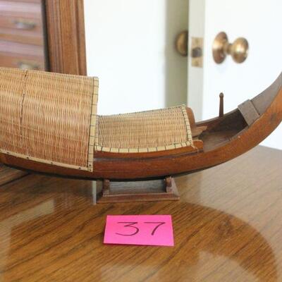 Lot 37 Handcrafted Ferry Boat Souvenir Model Boat