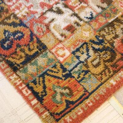 Lot 64 Vintage Denmark Wool Rug 79"x54"