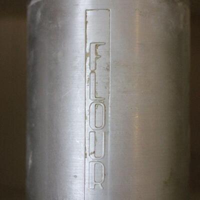 Lot 71 Mid Century Sugar Flour Aluminum Canisters