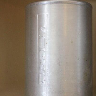 Lot 71 Mid Century Sugar Flour Aluminum Canisters
