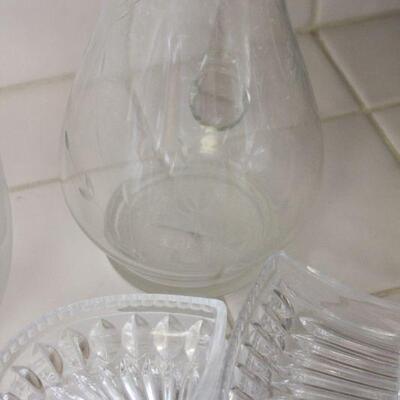 Lot 80 Glass Vases, Pitcher & Serving ware 