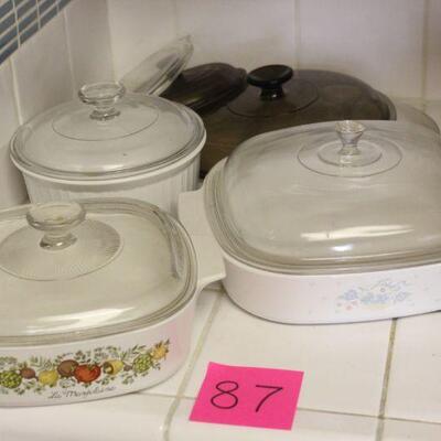 Lot 87 Corningware, Centura, Lids