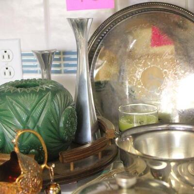 Lot 96 Mini Vintage Lazy Susan, Silverplate Items & More