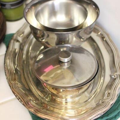 Lot 96 Mini Vintage Lazy Susan, Silverplate Items & More