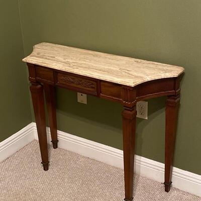Cutetzy Vintage Entry Table with Marble Top