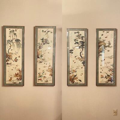4 Piece Oriental Wall Art