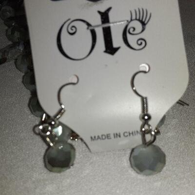 Greenish Blue Crystal Points Necklace