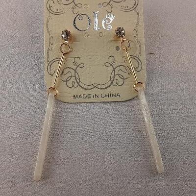 Whitish Stick Earrings