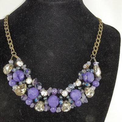 Purple Large Bead Necklace