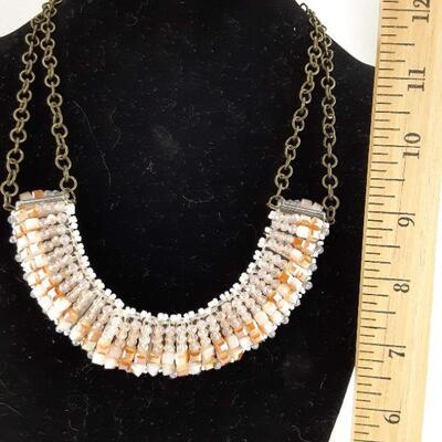 Peach Hues Bead Necklace