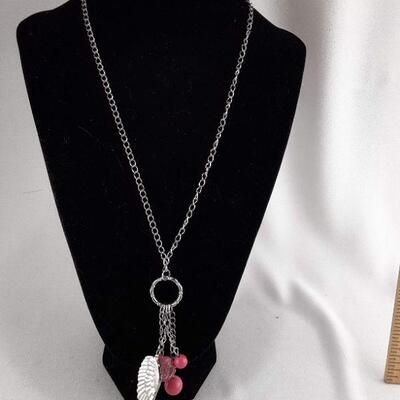 Pink Dangle Necklace