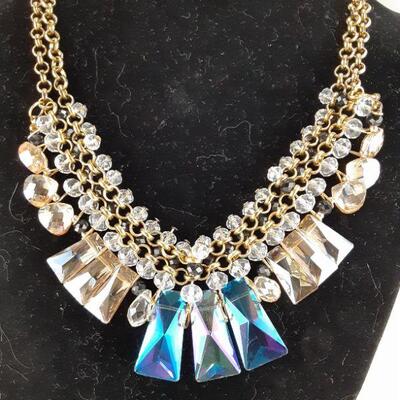 Large Rectangular Crystal Necklace