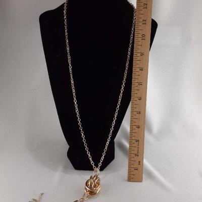 Goldtone Dangle Chain Necklace