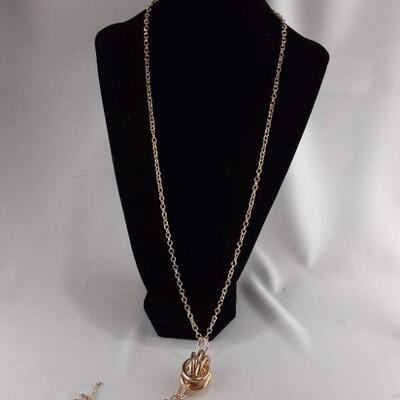 Goldtone Dangle Chain Necklace