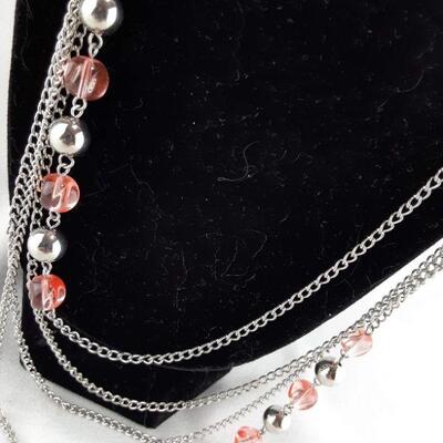 Pink Bead Chain Necklace