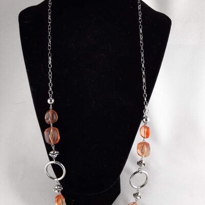 Orange Nugget Necklace