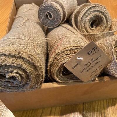 Lot of burlap ribbon