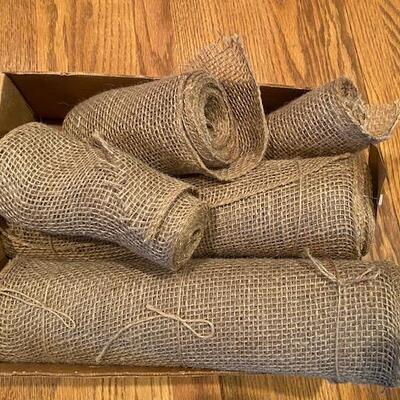 Lot of burlap ribbon
