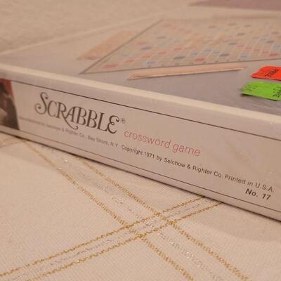 Lot 683: 1971 SCRABBLE New Board Game + HALLMARK Candle Lantern BATTERY POWERED