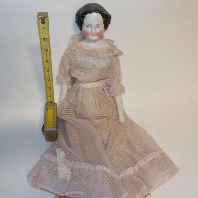 12 in German Porcelain Doll approx. 1800's>
