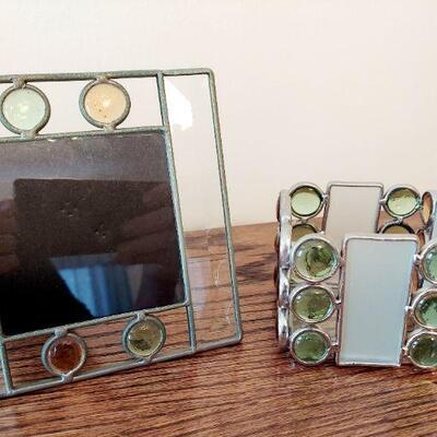 SMALL GLASS FRAME & CANDLE HOLDER BUNDLE