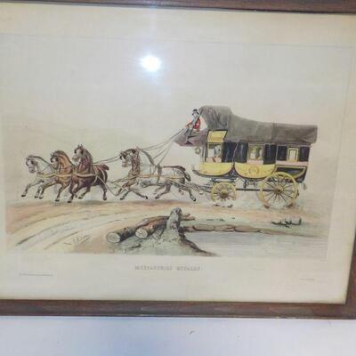 " European Paris Bolvin Stage Coach print"