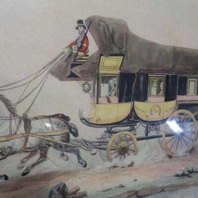 " European Paris Bolvin Stage Coach print"