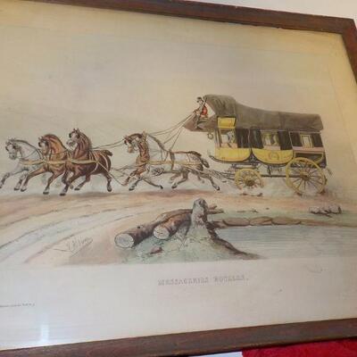 " European Paris Bolvin Stage Coach print"