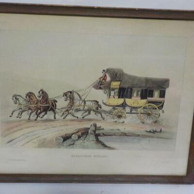 " European Paris Bolvin Stage Coach print"