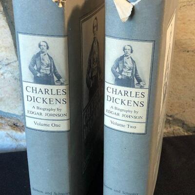 #644 2Volume Biography Charles Dickens by Edgar Johnson