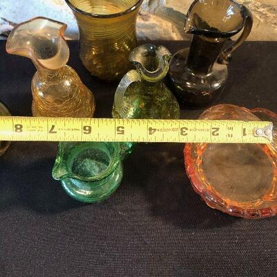 #659 Grouping of vintage 60's glass (7) 