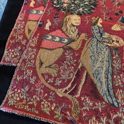 #660 3 Jacquard Tapestry Mid Evil Princesses
