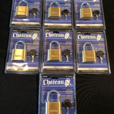 #689 Chateau Solid Brass New Combo w/ Key Locks (7) 